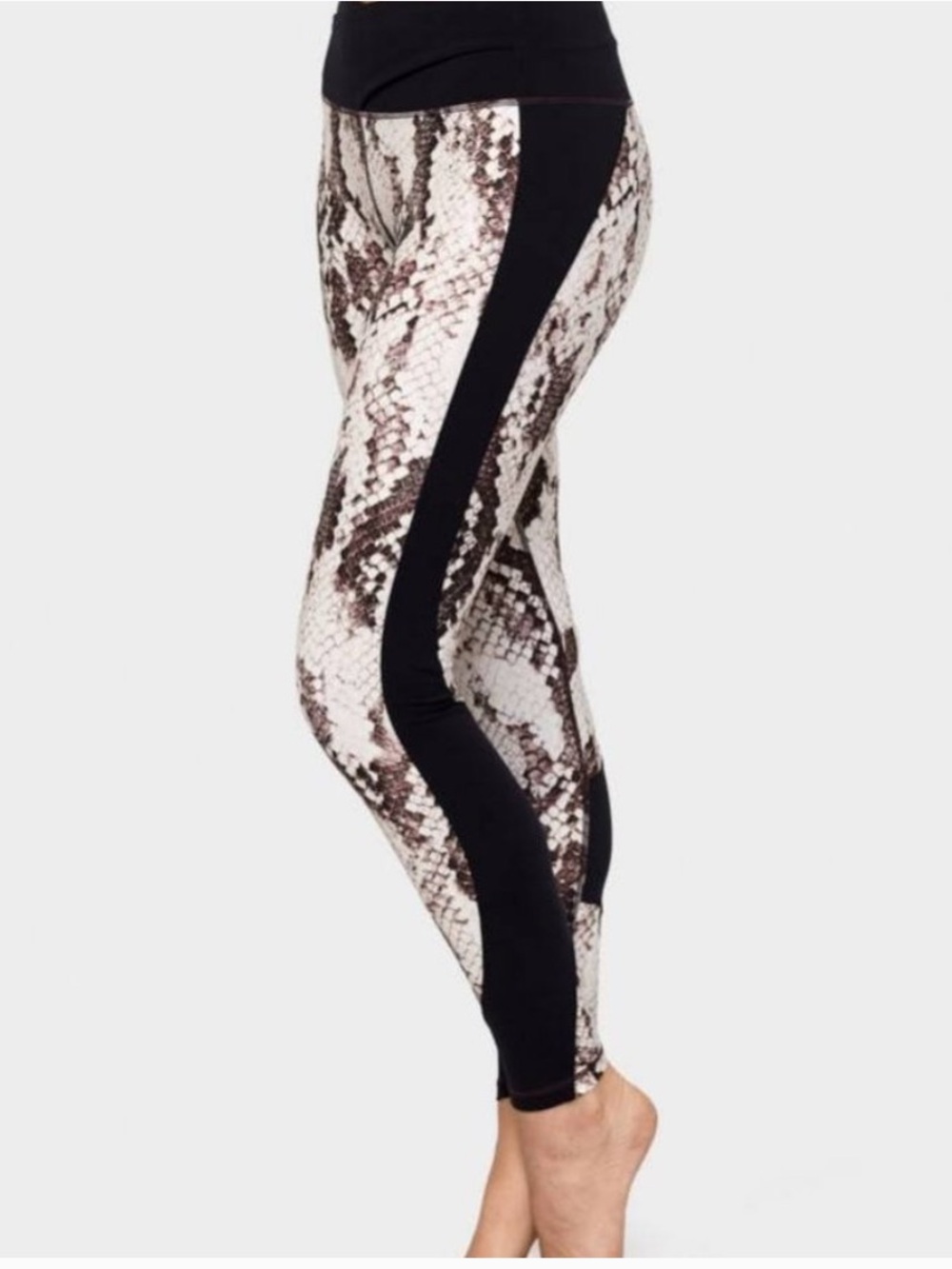 MANDUKA Wrap Up Leggings with a  Sidewinder Snake Print